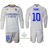 Maglia da Calcio a Maniche Lunghe Real Madrid Modrić 10 Casa 2021-22 per Bambino